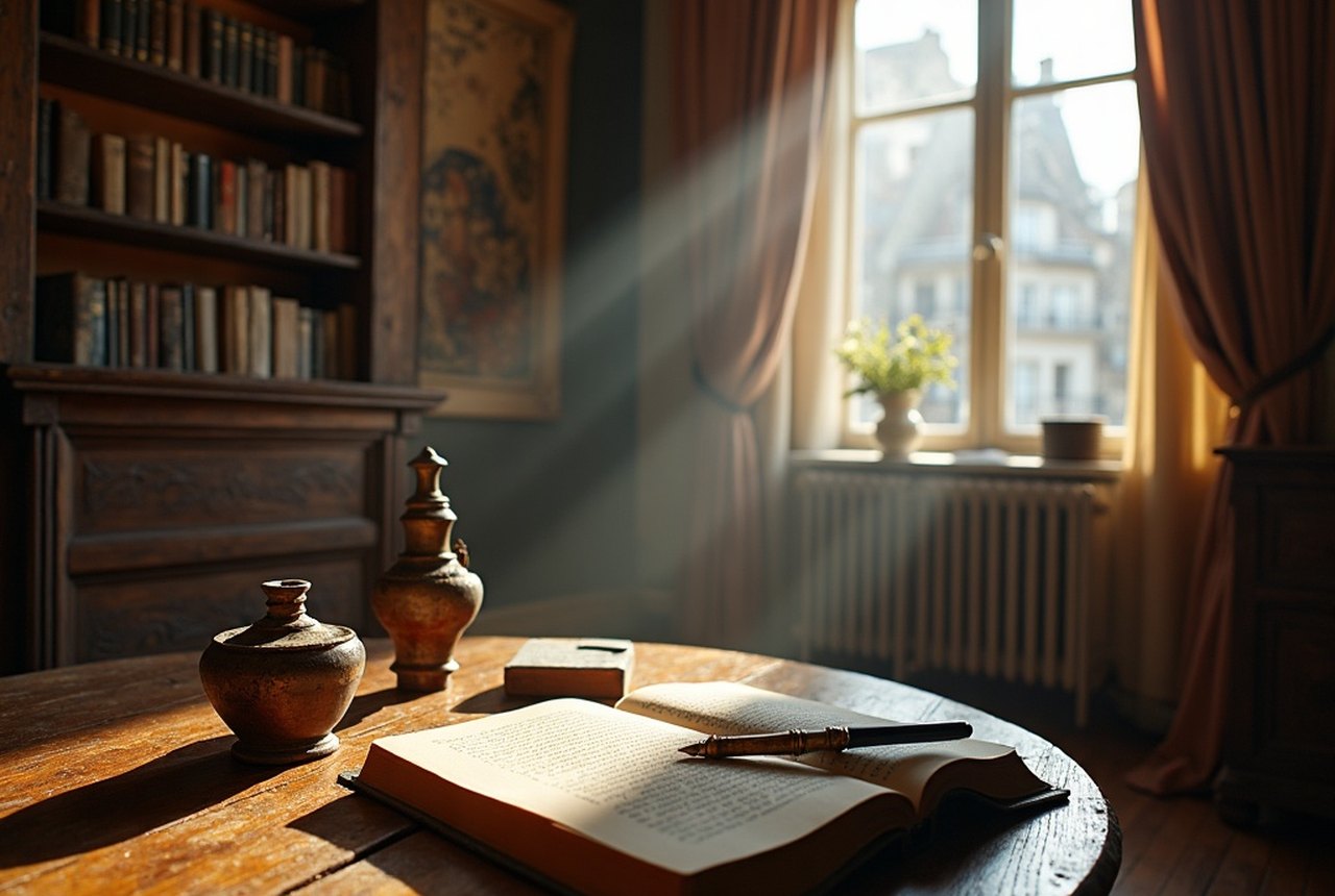 Interior of a Paris apartment building, preferably period